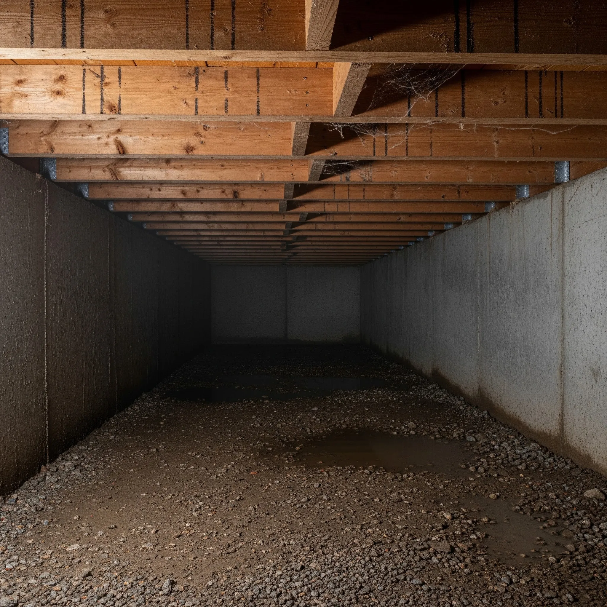 Crawl Space Encapsulation work in a Wichita building